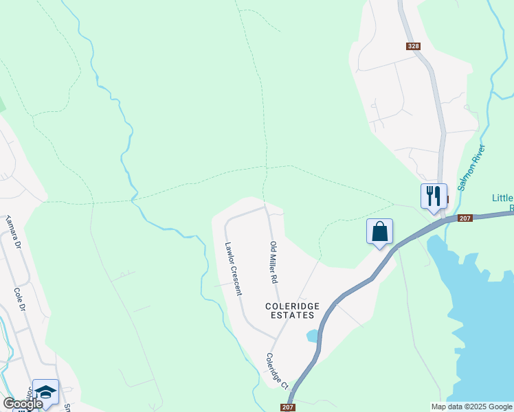 map of restaurants, bars, coffee shops, grocery stores, and more near 86 Lawlor Crescent in Cole Harbour