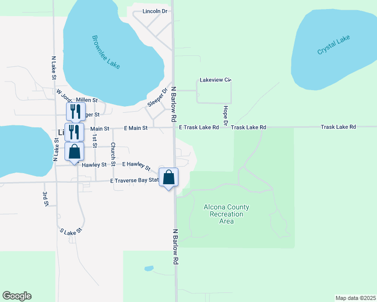 map of restaurants, bars, coffee shops, grocery stores, and more near 950 North Barlow Road in Lincoln