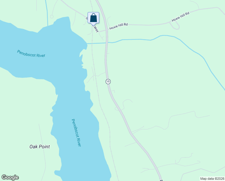 map of restaurants, bars, coffee shops, grocery stores, and more near 1739 River Road in Bucksport