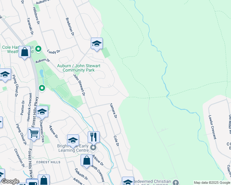 map of restaurants, bars, coffee shops, grocery stores, and more near 59 Cassandra Drive in Dartmouth