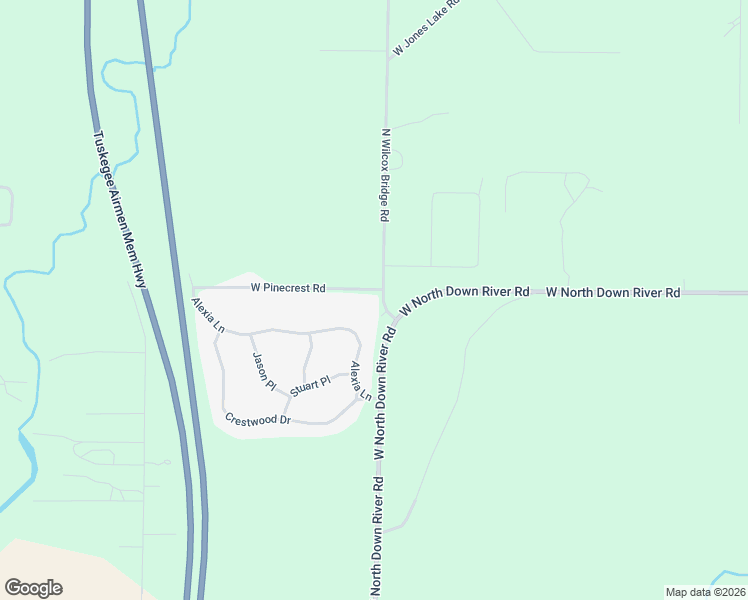 map of restaurants, bars, coffee shops, grocery stores, and more near 4399 West Pinecrest Road in Grayling