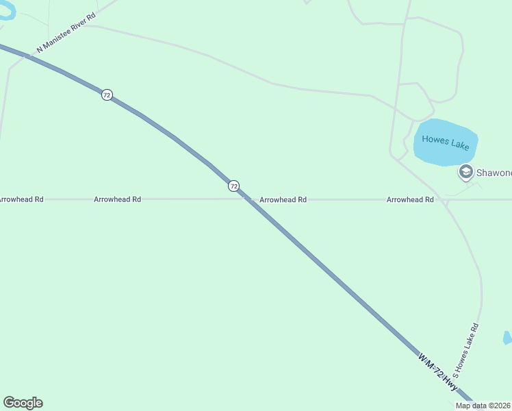 map of restaurants, bars, coffee shops, grocery stores, and more near 11728 Highway 72 in Grayling