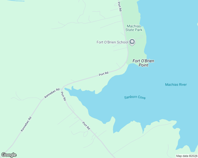 map of restaurants, bars, coffee shops, grocery stores, and more near 570 Port Road in Machiasport