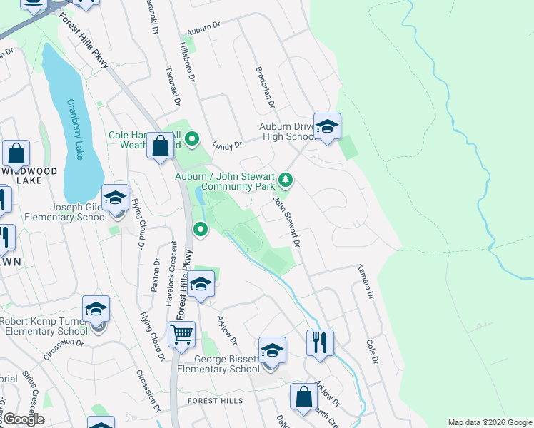 map of restaurants, bars, coffee shops, grocery stores, and more near 31 Sophia Crescent in Dartmouth