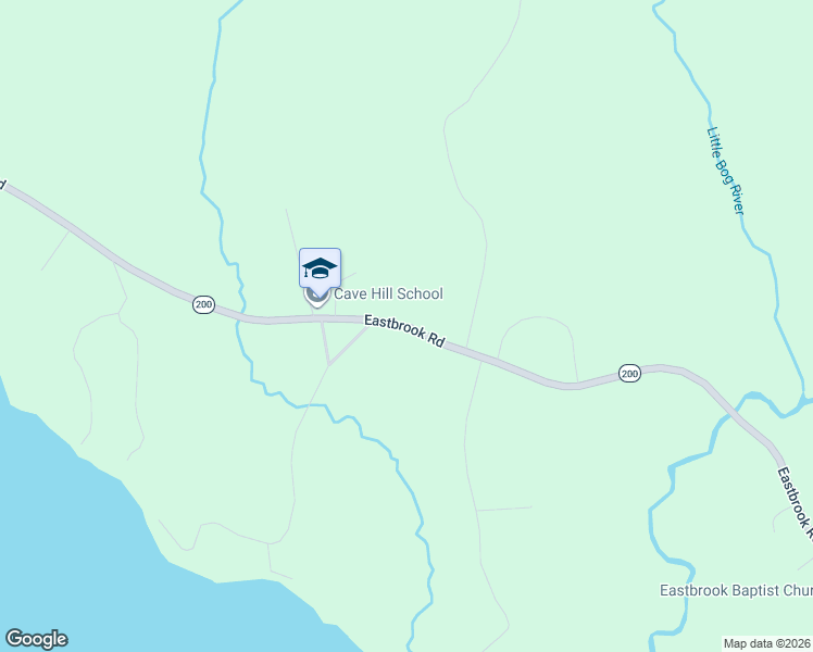 map of restaurants, bars, coffee shops, grocery stores, and more near 1176 Eastbrook Road in Eastbrook