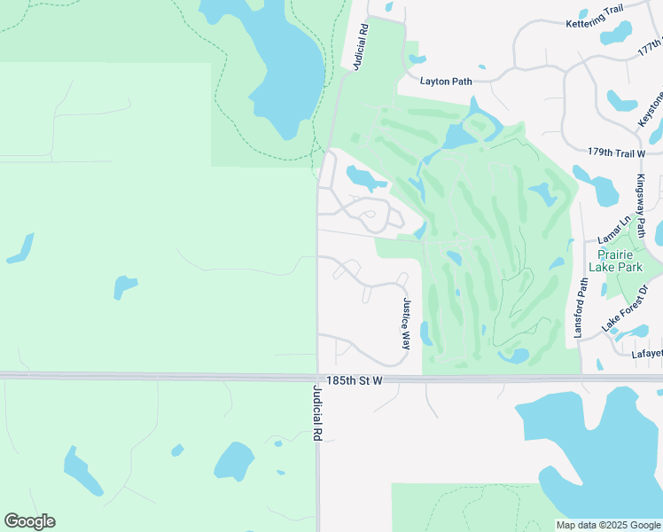 map of restaurants, bars, coffee shops, grocery stores, and more near 18225 Justice Way in Lakeville