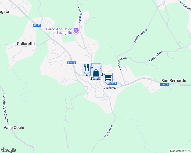 map of restaurants, bars, coffee shops, grocery stores, and more near in Castelletto d'Orba
