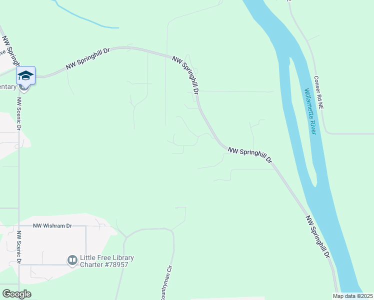 map of restaurants, bars, coffee shops, grocery stores, and more near 2624 Northwest Westminster Way in Albany