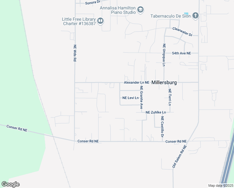 map of restaurants, bars, coffee shops, grocery stores, and more near 4742 Northeast Obsidian Avenue in Albany