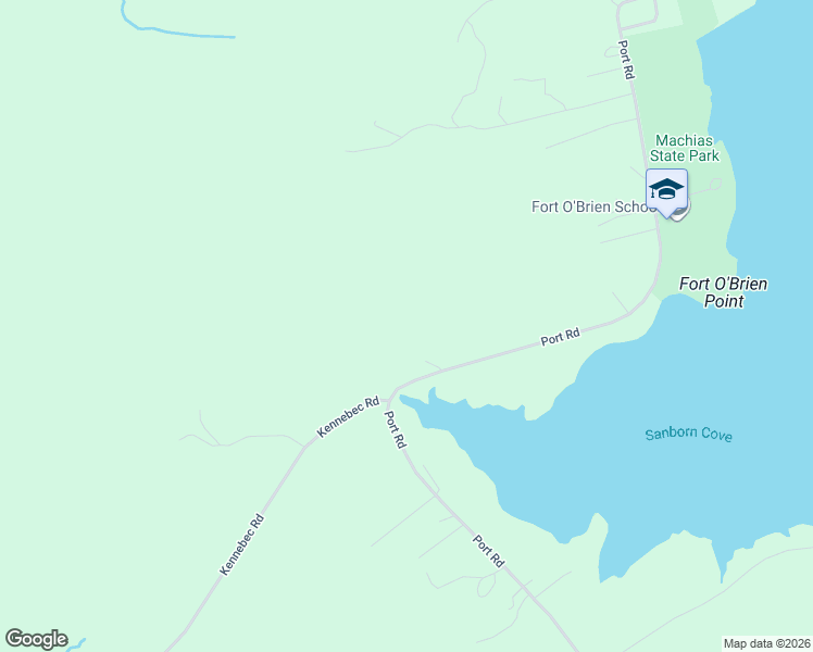 map of restaurants, bars, coffee shops, grocery stores, and more near 631 Port Road in Machiasport