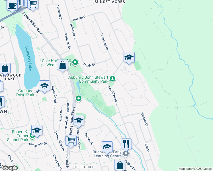 map of restaurants, bars, coffee shops, grocery stores, and more near 58 Sophia Crescent in Dartmouth