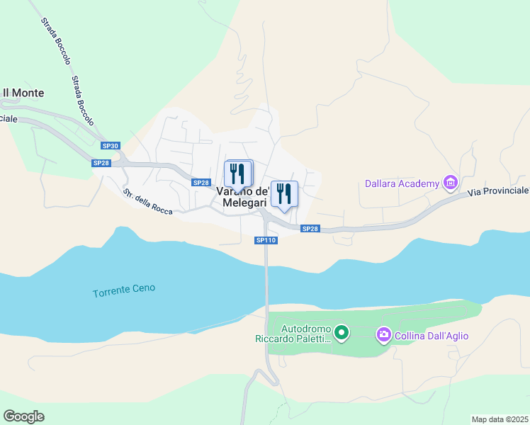 map of restaurants, bars, coffee shops, grocery stores, and more near in Varano de' Melegari