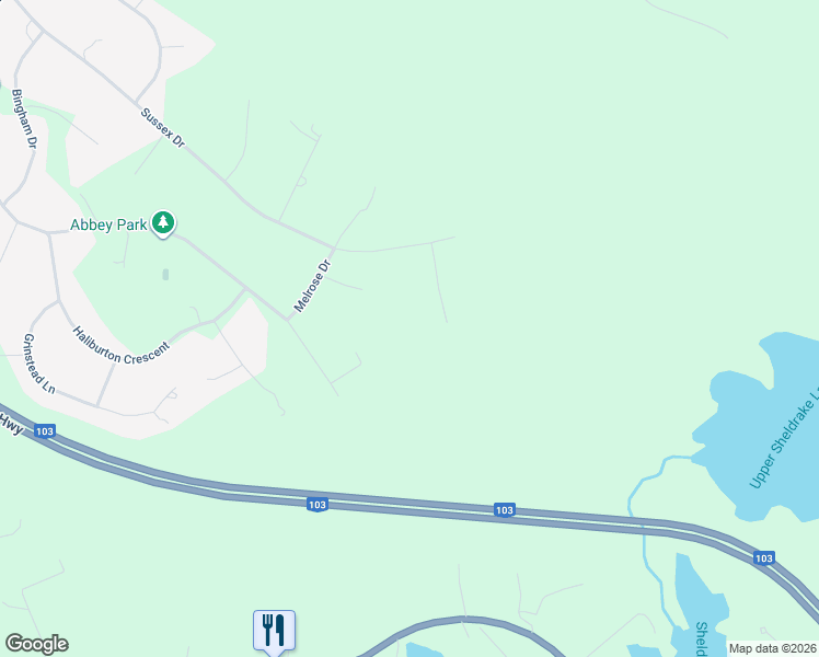 map of restaurants, bars, coffee shops, grocery stores, and more near 79 Telford Lane in Stillwater Lake