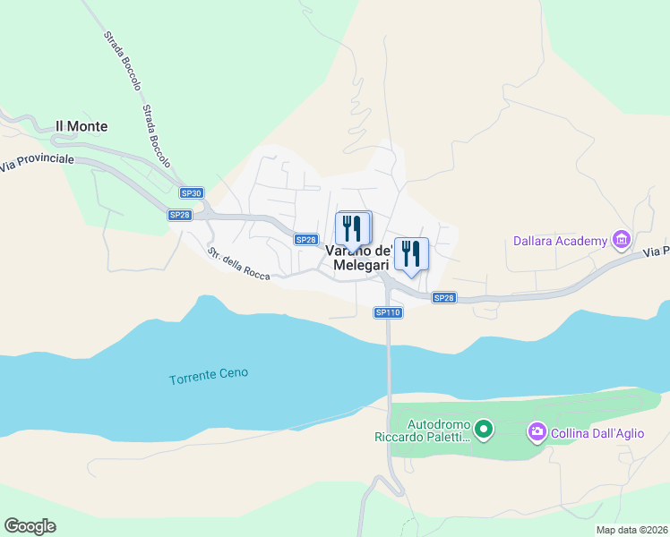 map of restaurants, bars, coffee shops, grocery stores, and more near 22 Via Guglielmo Marconi in Varano de' Melegari