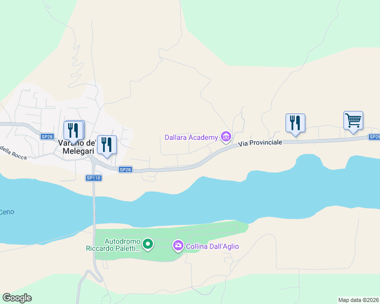 map of restaurants, bars, coffee shops, grocery stores, and more near 13A Via Papa Giovanni XXIII in Rizzone