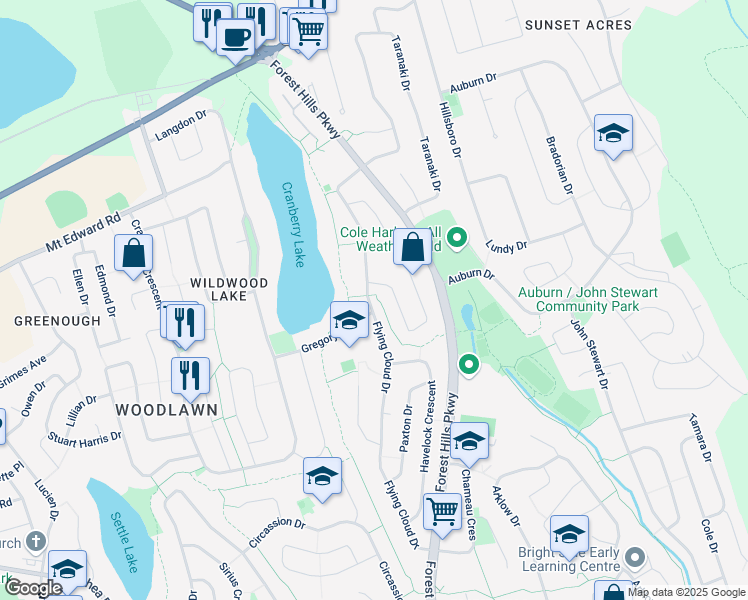 map of restaurants, bars, coffee shops, grocery stores, and more near 197 Cole Harbour Road in Dartmouth