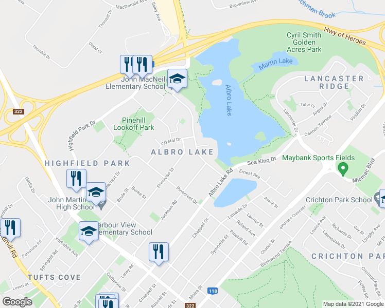 map of restaurants, bars, coffee shops, grocery stores, and more near in Dartmouth
