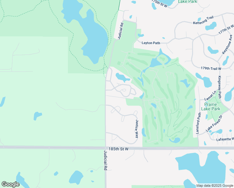 map of restaurants, bars, coffee shops, grocery stores, and more near 18063 Judicial Way North in Lakeville