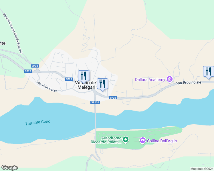 map of restaurants, bars, coffee shops, grocery stores, and more near 2 Via Leonardo da Vinci in Varano de' Melegari