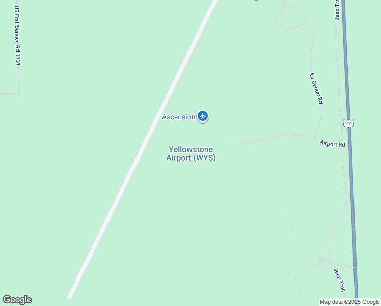 map of restaurants, bars, coffee shops, grocery stores, and more near 721 Airport Road in West Yellowstone