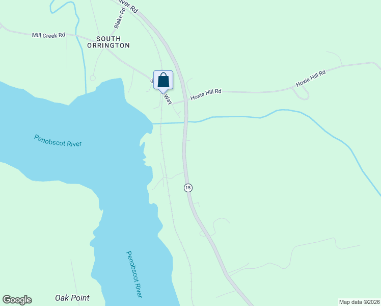 map of restaurants, bars, coffee shops, grocery stores, and more near 1353 River Road in Orrington