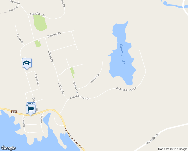 map of restaurants, bars, coffee shops, grocery stores, and more near 100 Morgan Drive in Lawrencetown