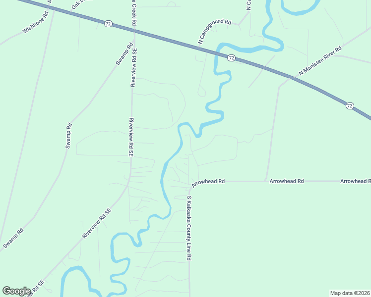 map of restaurants, bars, coffee shops, grocery stores, and more near 101-105 Tamarack Circle in Grayling