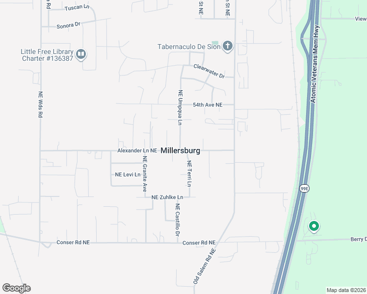 map of restaurants, bars, coffee shops, grocery stores, and more near 4971 Northeast Terri Lane in Albany