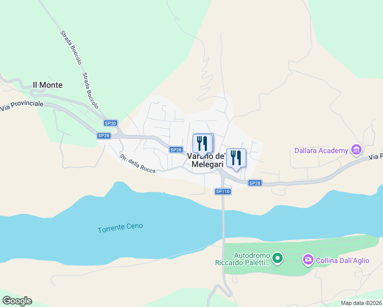 map of restaurants, bars, coffee shops, grocery stores, and more near 22 Via Guglielmo Marconi in Varano de' Melegari