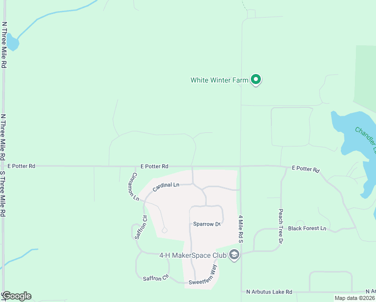 map of restaurants, bars, coffee shops, grocery stores, and more near 1801-1999 East Potter Road in Traverse City