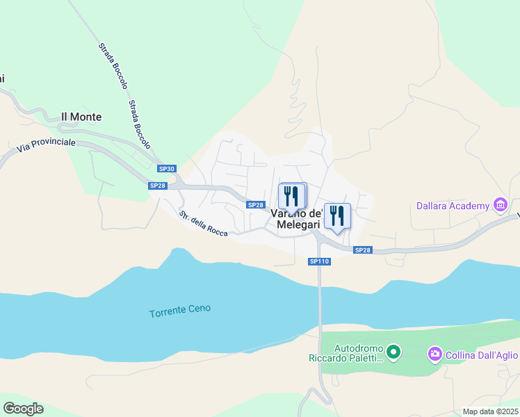 map of restaurants, bars, coffee shops, grocery stores, and more near 5 Piazza Micheleangelo in Varano de' Melegari