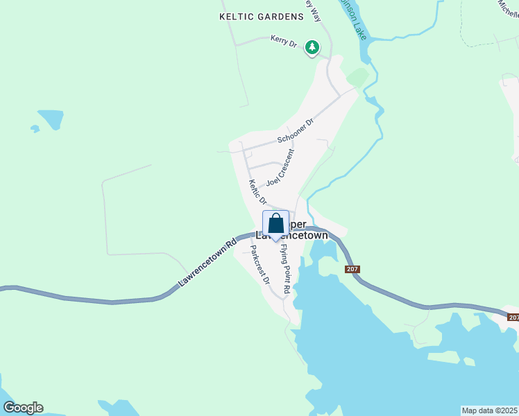 map of restaurants, bars, coffee shops, grocery stores, and more near 40 Keltic Drive in Lawrencetown