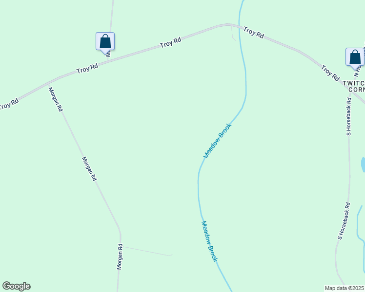 map of restaurants, bars, coffee shops, grocery stores, and more near 294 Troy Road in Burnham