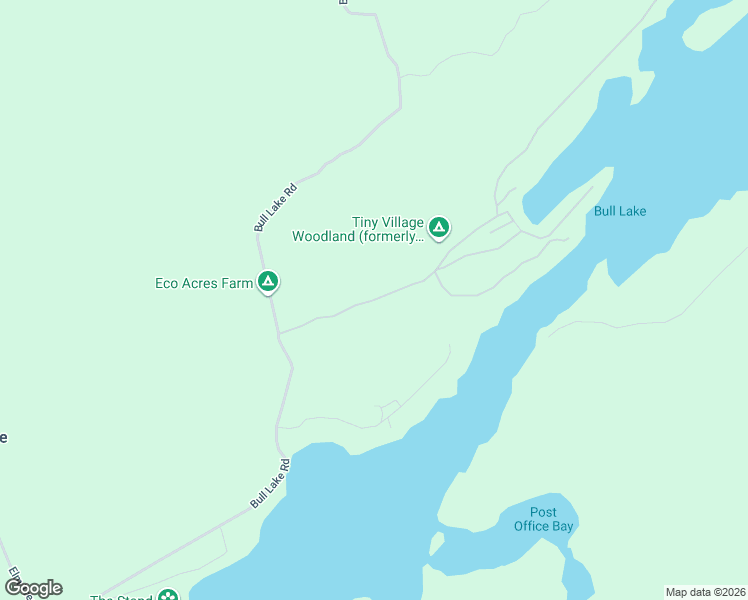 map of restaurants, bars, coffee shops, grocery stores, and more near Woodland Park Drive in Frontenac County