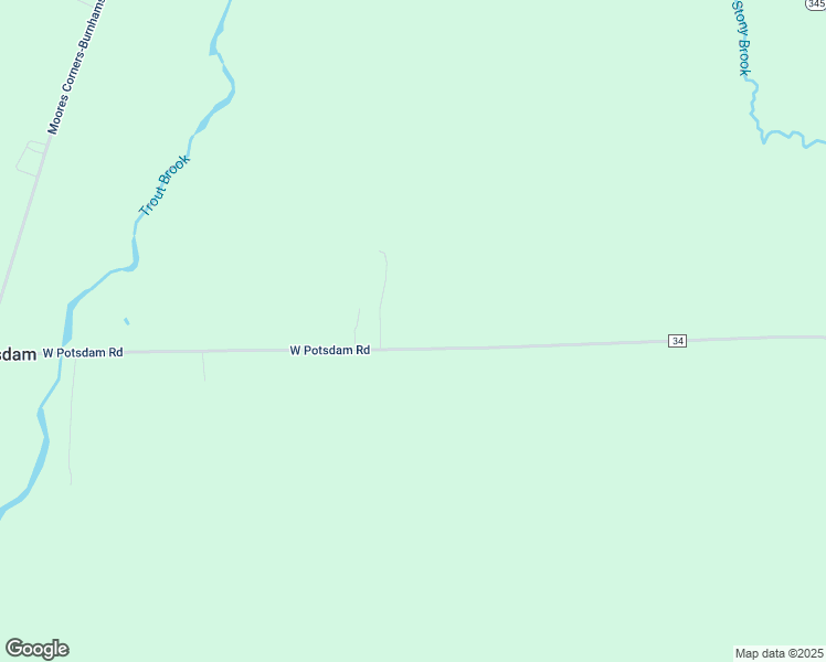 map of restaurants, bars, coffee shops, grocery stores, and more near 1001 West Potsdam Road in Potsdam