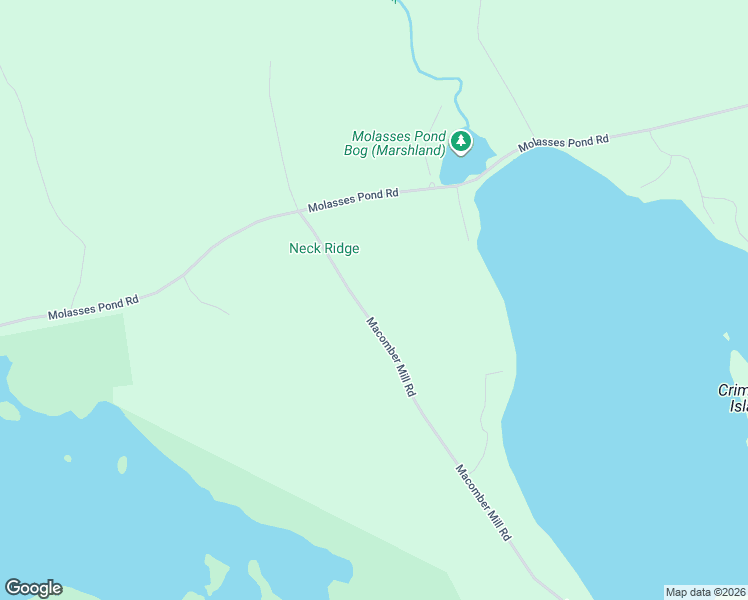 map of restaurants, bars, coffee shops, grocery stores, and more near 1305 Macomber Mill Road in Eastbrook