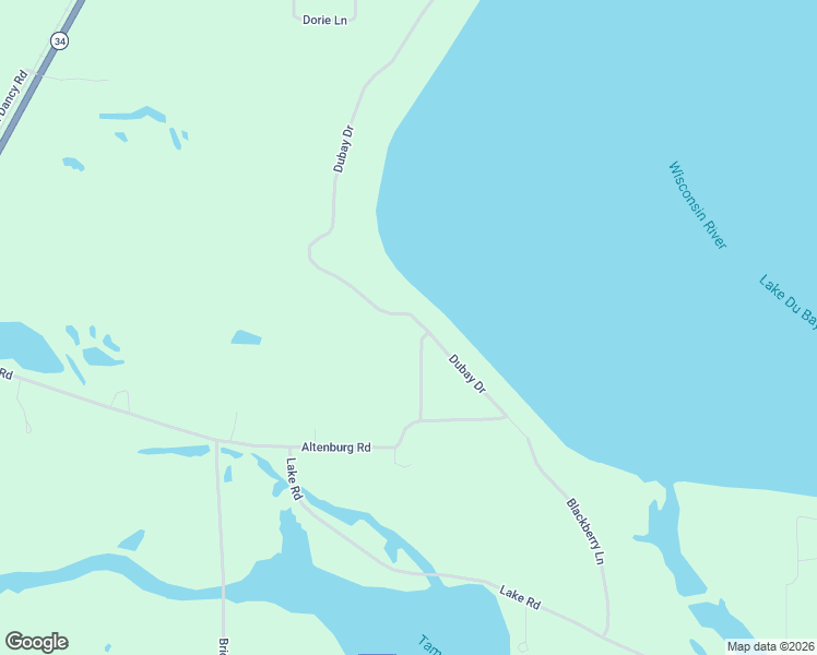 map of restaurants, bars, coffee shops, grocery stores, and more near 2353 Dubay Drive in Mosinee