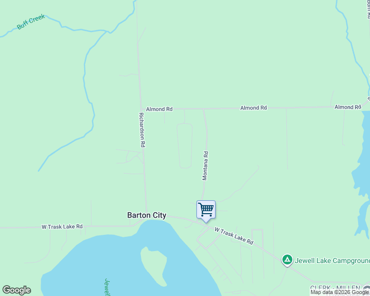 map of restaurants, bars, coffee shops, grocery stores, and more near Stuve Ranch Road in Barton City