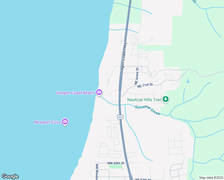 map of restaurants, bars, coffee shops, grocery stores, and more near 130 Northwest 70th Street in Newport