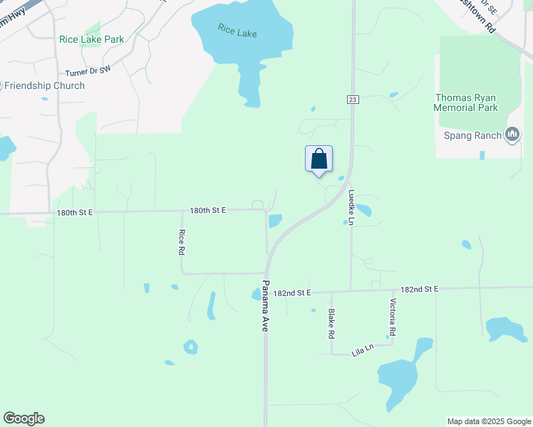 map of restaurants, bars, coffee shops, grocery stores, and more near 18470 Panama Lane in Prior Lake
