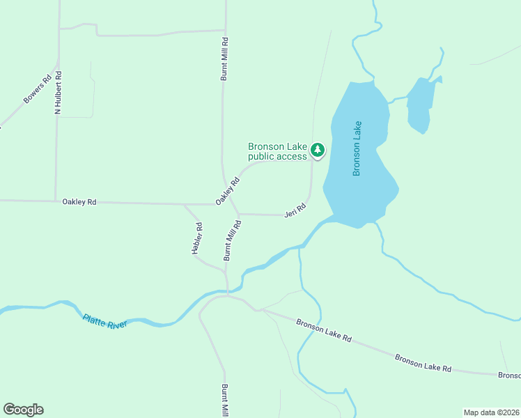 map of restaurants, bars, coffee shops, grocery stores, and more near 3900-3998 Jeri Road in Interlochen