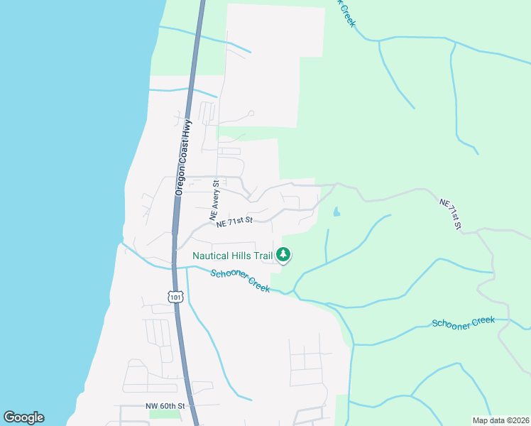 map of restaurants, bars, coffee shops, grocery stores, and more near 260 Northeast 71st Place in Newport