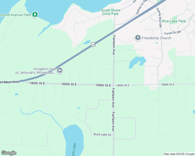 map of restaurants, bars, coffee shops, grocery stores, and more near 2866 180th Street East in Prior Lake