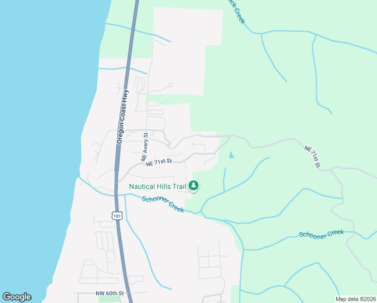 map of restaurants, bars, coffee shops, grocery stores, and more near 260 Northeast 71st Place in Newport