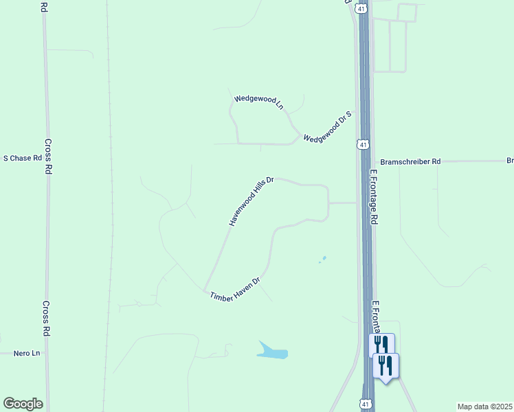 map of restaurants, bars, coffee shops, grocery stores, and more near 5845 Havenwood Hills Drive in Oconto County
