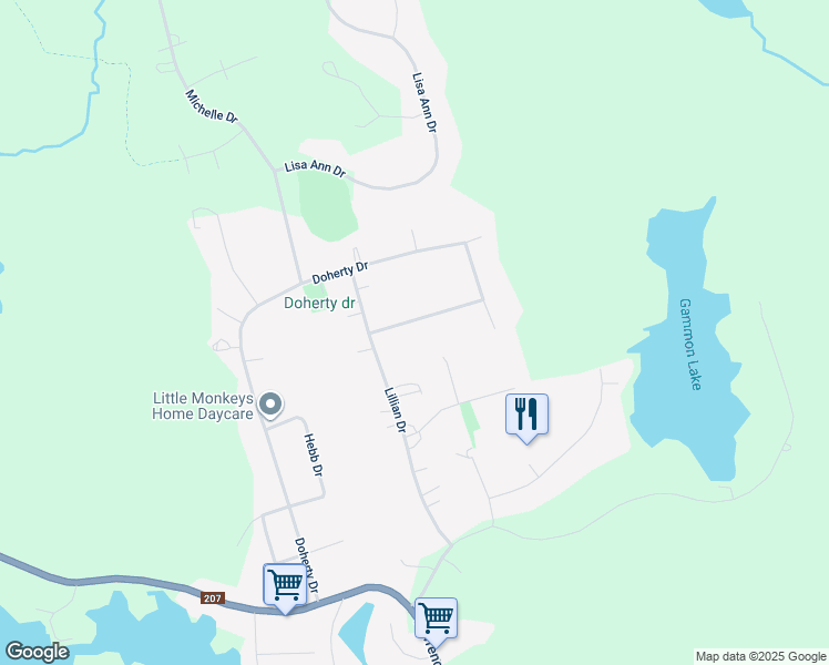 map of restaurants, bars, coffee shops, grocery stores, and more near 9 Jan Marie Drive in Lawrencetown