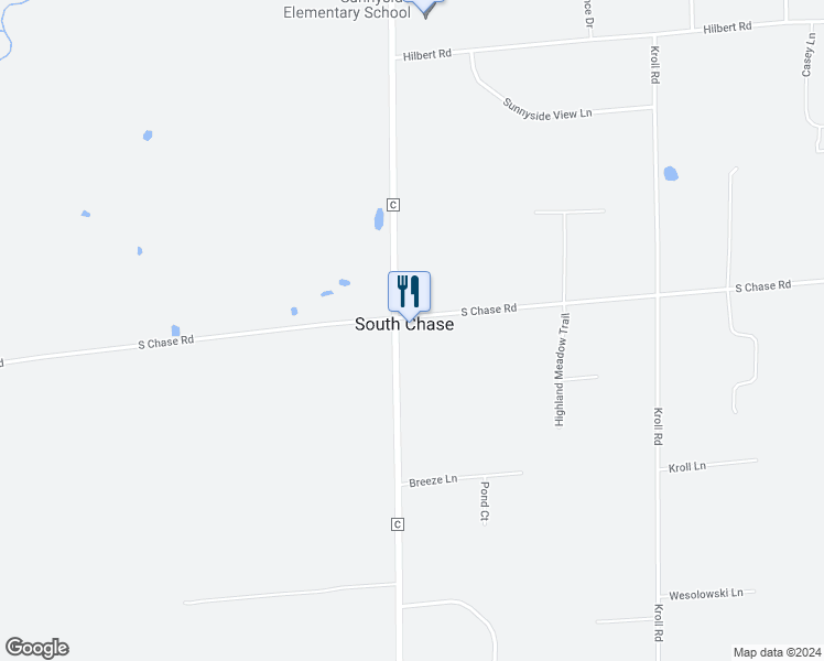 map of restaurants, bars, coffee shops, grocery stores, and more near in South Chase