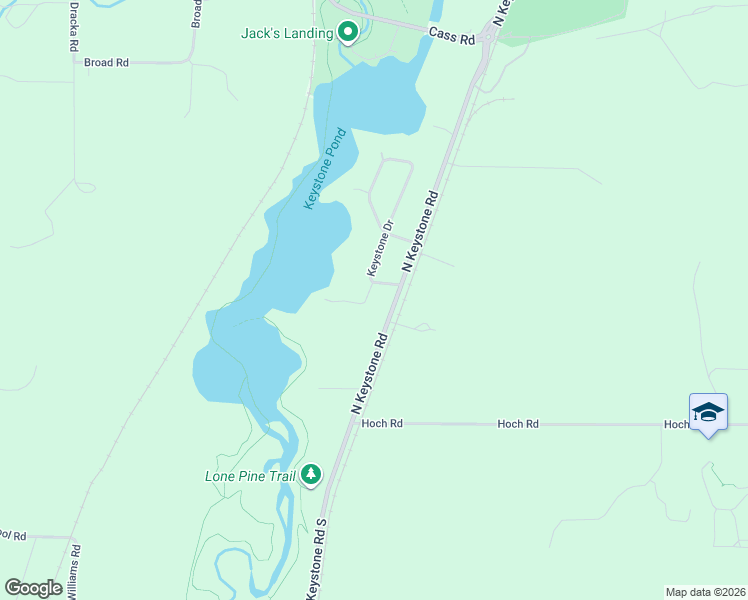 map of restaurants, bars, coffee shops, grocery stores, and more near North Keystone Road in Traverse City