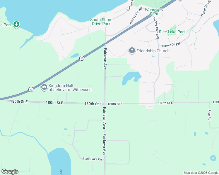 map of restaurants, bars, coffee shops, grocery stores, and more near 17801 Fairlawn Avenue in Prior Lake