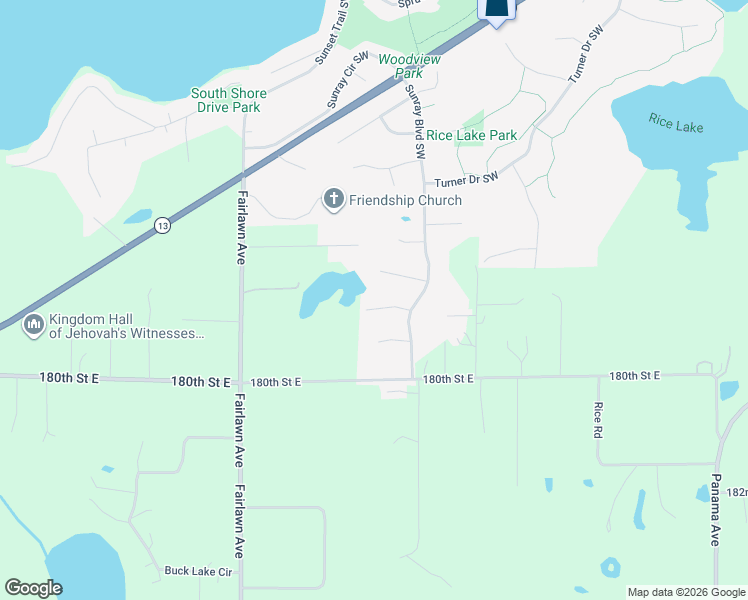 map of restaurants, bars, coffee shops, grocery stores, and more near 3344 Winfield Way Southwest in Prior Lake